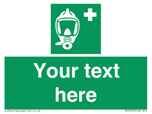 Custom sign safe condition Emergency escape breathing device